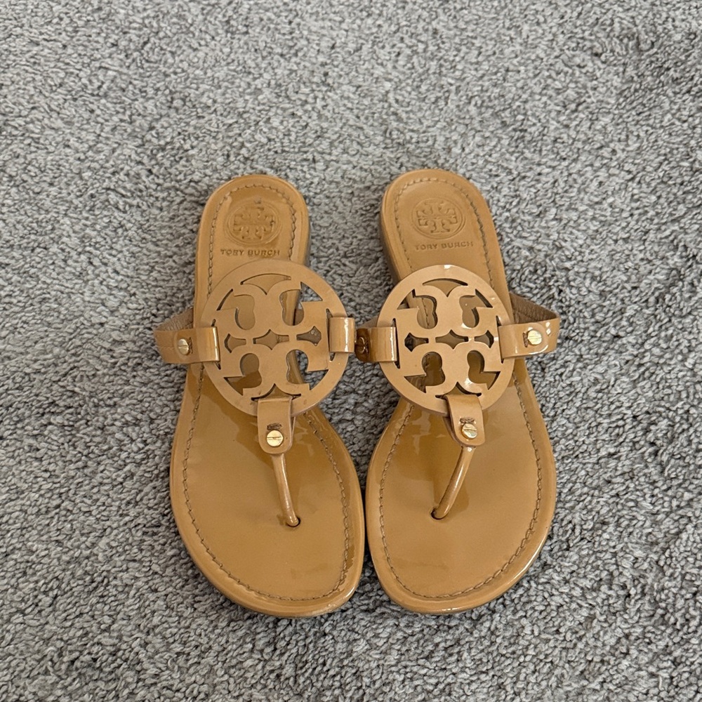 Tory Burch Tan Logo Sandals